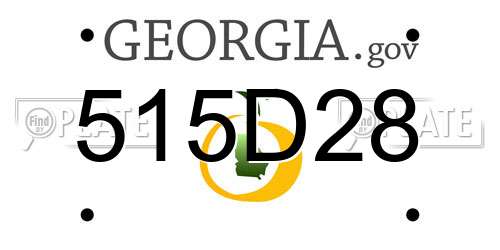 515D28 Georgia License Plate