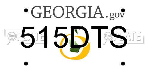 515DTS Georgia License Plate