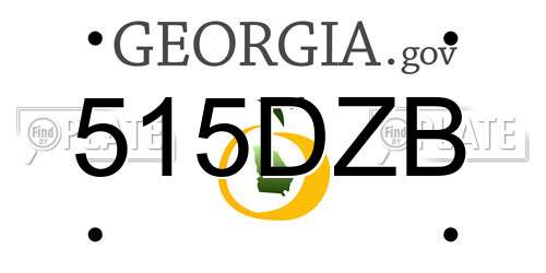 515DZB Georgia License Plate