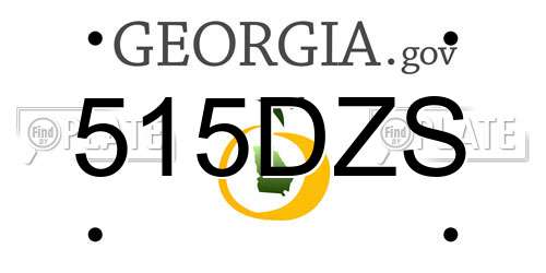 515DZS Georgia License Plate