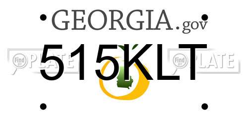 515KLT Georgia License Plate