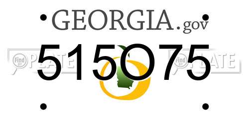 515O75 Georgia License Plate