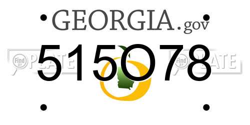 515O78 Georgia License Plate