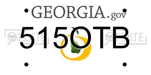 515OTB Georgia License Plate