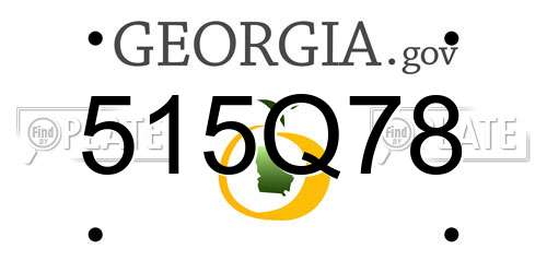 515Q78 Georgia License Plate