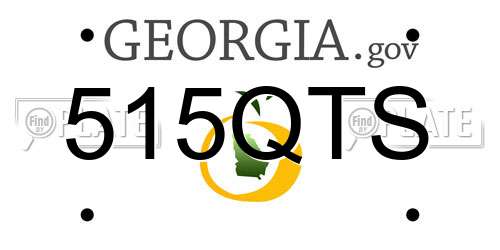 515QTS Georgia License Plate