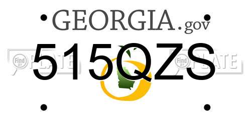 515QZS Georgia License Plate