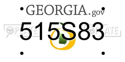 515S83 Georgia License Plate