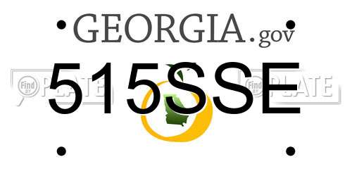 515SSE Georgia License Plate