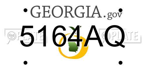 5164AQ Georgia License Plate
