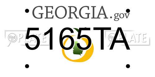 5165TA Georgia License Plate