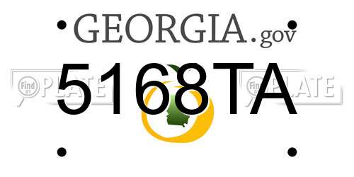 5168TA Georgia License Plate