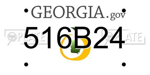 516B24 Georgia License Plate