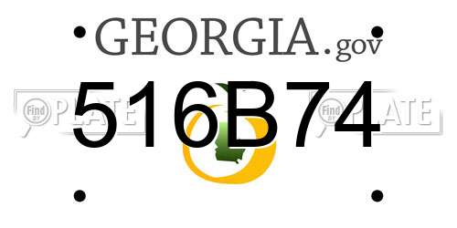 516B74 Georgia License Plate