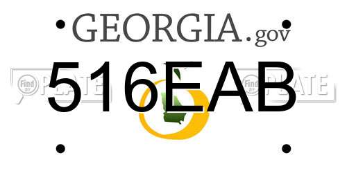 516EAB Georgia License Plate