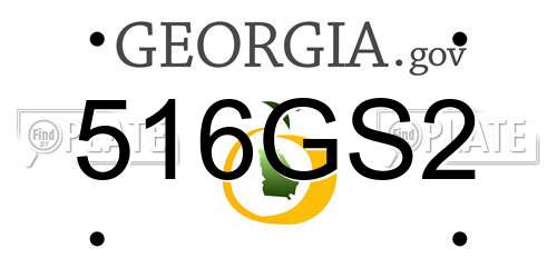 516GS2 Georgia License Plate