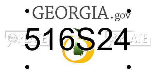 516S24 Georgia License Plate