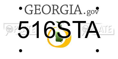 516STA Georgia License Plate