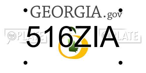 516ZIA Georgia License Plate