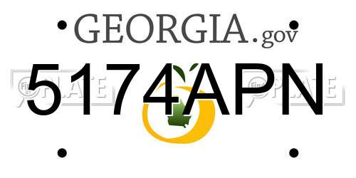 5174APN Georgia License Plate