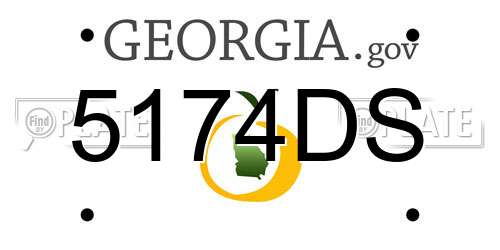 5174DS Georgia License Plate