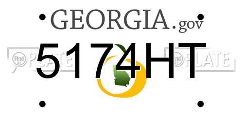 5174HT Georgia License Plate