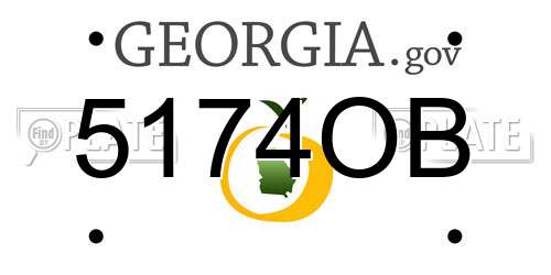 5174OB Georgia License Plate