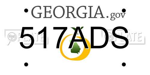 517ADS Georgia License Plate