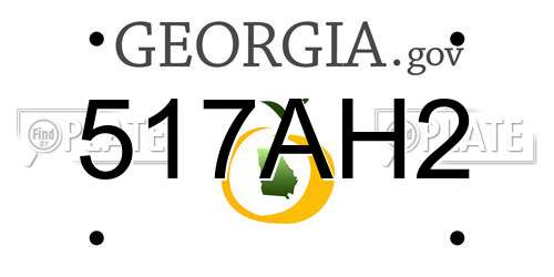 517AH2 Georgia License Plate