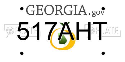 517AHT Georgia License Plate