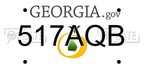 517AQB Georgia License Plate