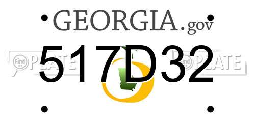 517D32 Georgia License Plate