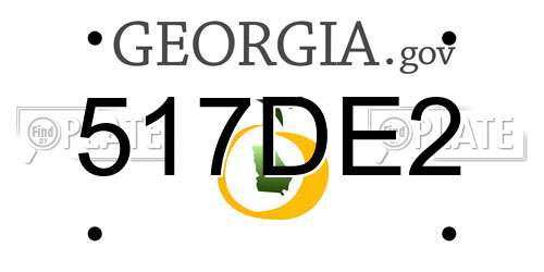 517DE2 Georgia License Plate