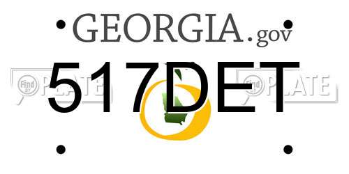 517DET Georgia License Plate