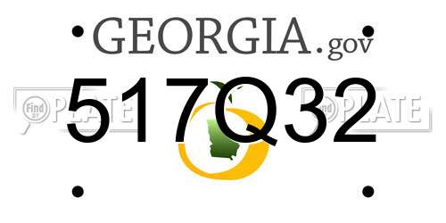517Q32 Georgia License Plate