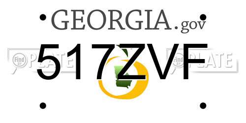 517ZVF Georgia License Plate