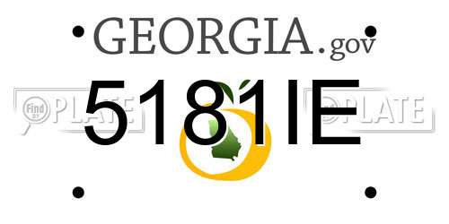5181IE Georgia License Plate