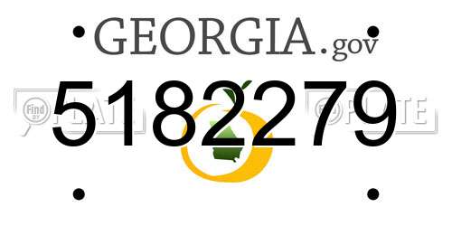 5182279 Georgia License Plate