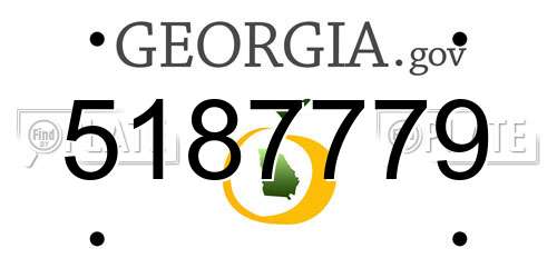 5187779 Georgia License Plate