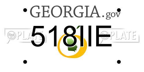 518IIE Georgia License Plate
