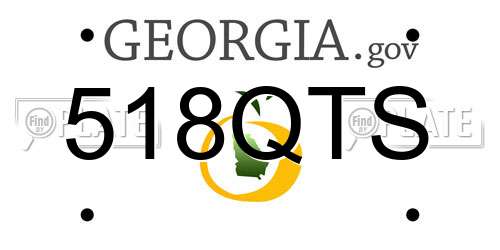 518QTS Georgia License Plate