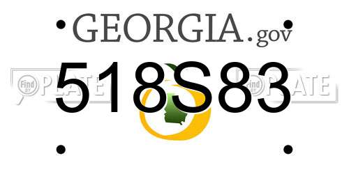 518S83 Georgia License Plate