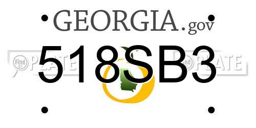 518SB3 Georgia License Plate