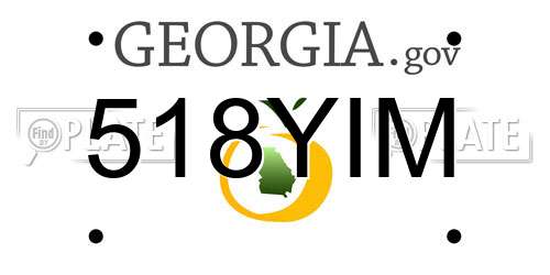 518YIM Georgia License Plate