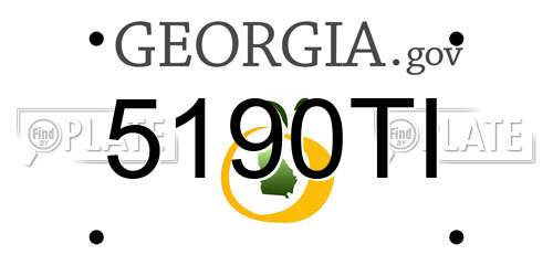 5190TI Georgia License Plate