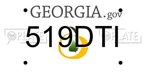 519DTI Georgia License Plate