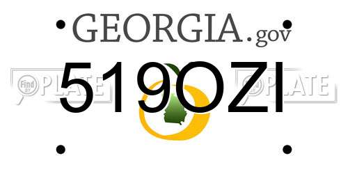 519OZI Georgia License Plate
