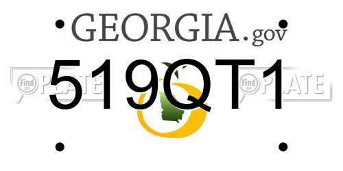 519QT1 Georgia License Plate
