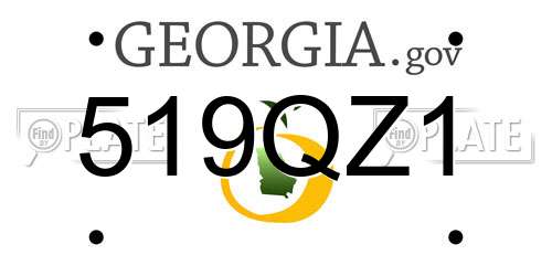 519QZ1 Georgia License Plate