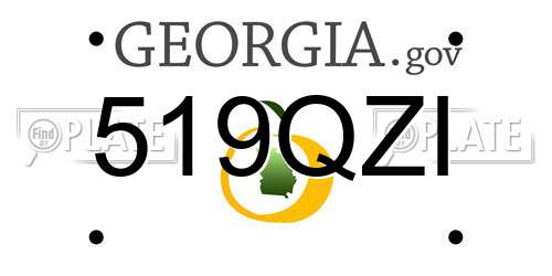 519QZI Georgia License Plate